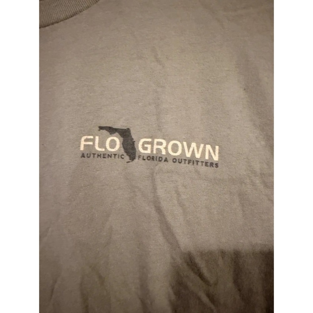 FloGrown Mens Trucked Up in Paradise Graphic T-Shirt Tan Khaki Size M